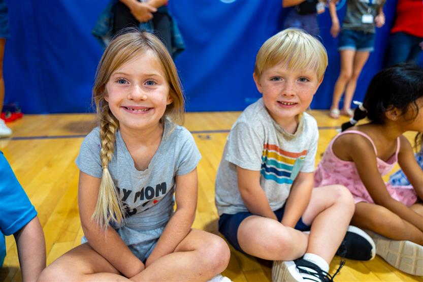 Students at a pep rally